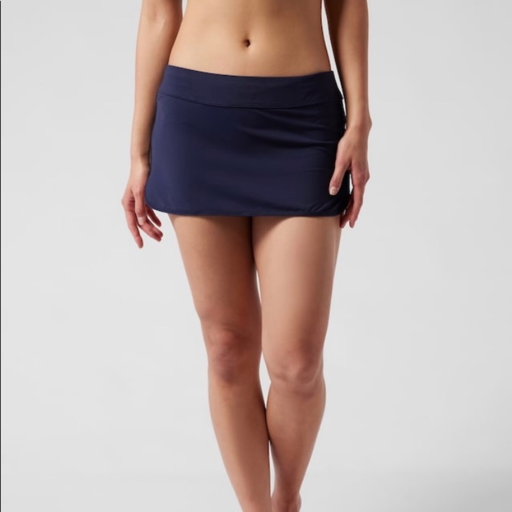 NWT-Athleta Tidal Swim  Skirt, Dress Blue, Small